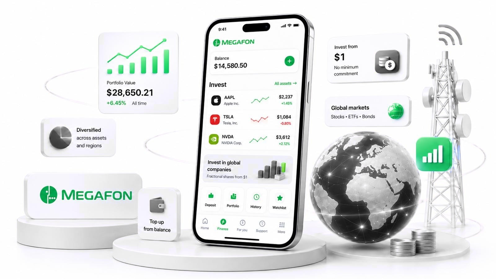 MegaFon Invest — multi-asset investing embedded into the operator app